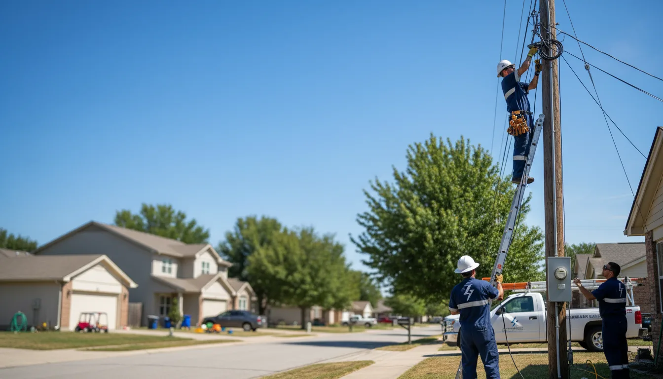 Residential electrician providing installation services in Steger, IL